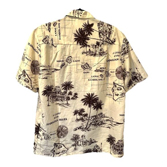 Vintage Hawaii Koko Head Hawaiian Shirt Map Mens Size Small - Picture 5 of 7